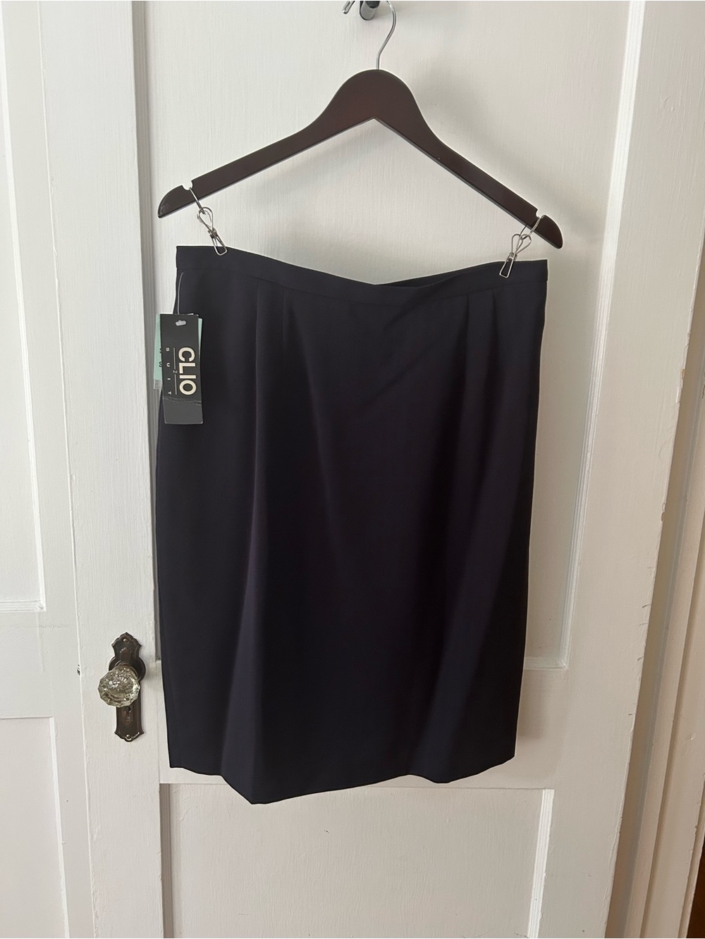 Clio Navy Pencil Skirt - Sleek Office Staple